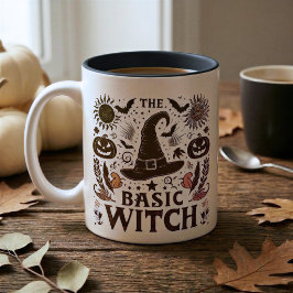 Oude Basische Heks Halloween Koffiemok Tweekleurige Koffiemok
