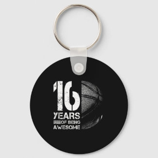 Oude Basketbal Basketbal Jaar Speler 16e 16 Grap Sleutelhanger