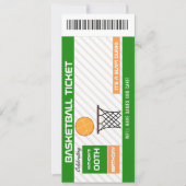 Oude Basketbal Verjaardagsfeest Ticket uitnodiging (Voorkant)