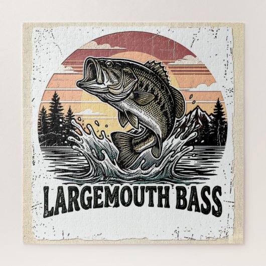 Oude Bass Visvangst Legpuzzel (Verticaal)