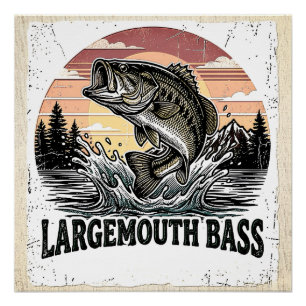 Oude Bass Visvangst Perfect Poster