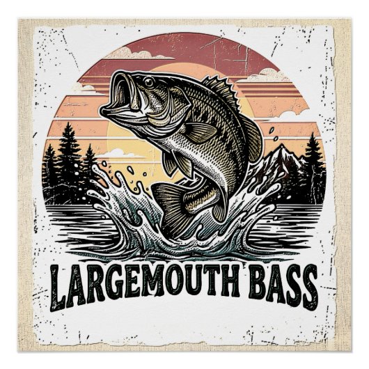 Oude Bass Visvangst Perfect Poster (Voorkant)