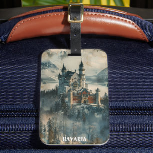 Oude Bavaria Neuschwanstein Kasteel Reis Bagagelabel
