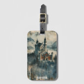 Oude Bavaria Neuschwanstein Kasteel Reis Bagagelabel (Voorkant (verticaal))