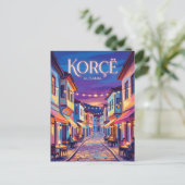 Oude Bazaar van Korçë Albanië Briefkaart (Staand voorkant)