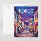 Oude Bazaar van Korçë Albanië Briefkaart (Voorkant / Achterkant)