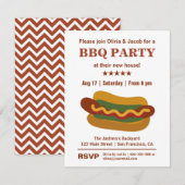 Oude BBQ Hotdog Huisfeest Uitnodigingen (Voorkant / Achterkant)