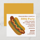 Oude BBQ Hotdog Worst Huisfeest Kaart (Voorkant / Achterkant)