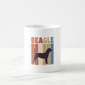 Oude Beagle Hond Retro Streep Vector Design_1 Koffiemok (Center)
