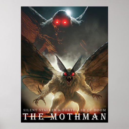 OUDE BEAST & WEZENS: De Mothman Poster (Voorkant)