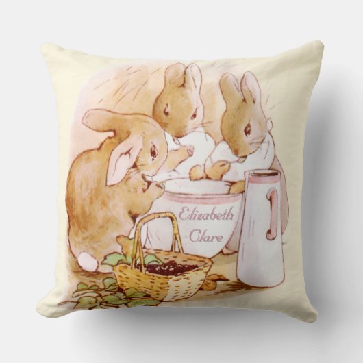 Oude Beatrix Potter-kussensloop voor de kinderkame Kussen (Voorkant)