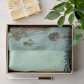 Oude beer in een stroom decoupage tissuepapier (Geschenk)