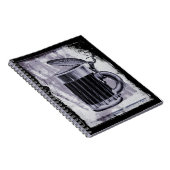 Oude Beer Stein Illustratie op achtergrond van Gru Notitieboek (Rechterzijde)