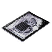 Oude Beer Stein Illustratie op achtergrond van Gru Notitieboek (Linkerzijde)