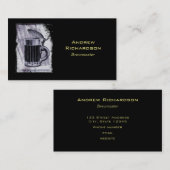 Oude Beer Stein Illustratie op achtergrond van Gru Visitekaartje (Voorkant / Achterkant)