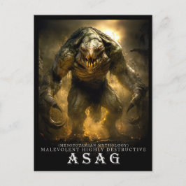 Oude Beest & Wezens: Asag Ansichtkaart Briefkaart