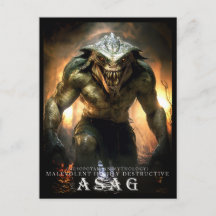 Oude Beest & Wezens: Asag Ansichtkaart II