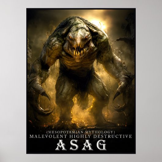 Oude Beest & Wezens: Asag Poster (Voorkant)