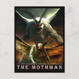 Oude Beest & Wezens: De Mothman-Ansichtkaart Briefkaart