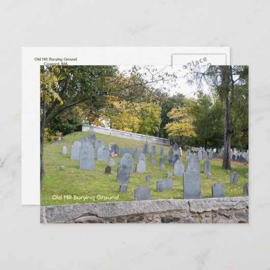 Oude begraafplaats briefkaart (Voorkant / Achterkant)