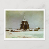 Oude begraafplaats Toren in Sneeuw, Van Gogh Fine  Briefkaart (Voorkant)