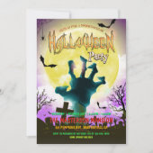 Oude begraafplaats, Zombie Hand & Bats Halloween P Kaart (Voorkant)