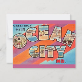 Oude begroeting uit Ocean City MD Briefkaart