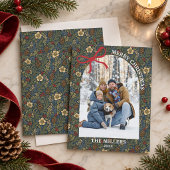 Oude Behang Foto Prettig Kerst Kaart