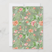 Oude Behangrozen Bloemmotief 80ste Kaart (Achterkant)