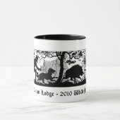 Oude Beierse stijl Wilde Boar Pig/Wilde Boar Hunt Mok (Midden)