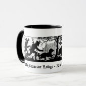 Oude Beierse stijl Wilde Boar Pig/Wilde Boar Hunt Mok (Voorkant links)