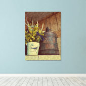 Oude Benzineblik Canvas Afdruk (Insitu (Houten vloer))
