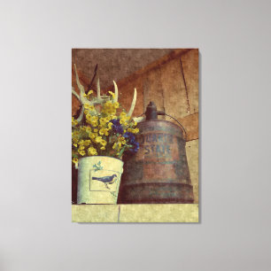 Oude Benzineblik Canvas Afdruk