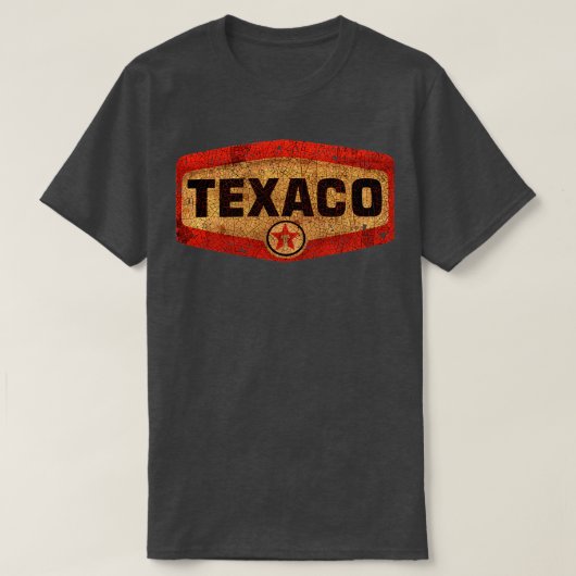 Oude benzinepomp bord t-shirt (Design voorkant)