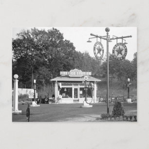 Oude benzinestation, 1925 briefkaart