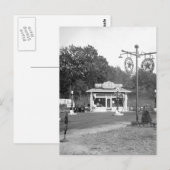 Oude benzinestation, 1925 briefkaart (Voorkant / Achterkant)