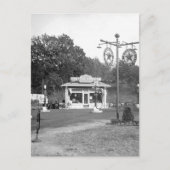 Oude benzinestation, 1925 briefkaart (Voorkant)