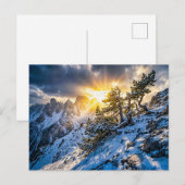 Oude bergden in dramatisch winterlicht briefkaart (Voorkant / Achterkant)