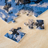 Oude bergden in dramatisch winterlicht legpuzzel (Zijkant)