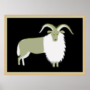 Oude berggeit poster