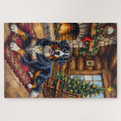 Oude Berghond Knus Kerst Kabinet Legpuzzel (Horizontaal)