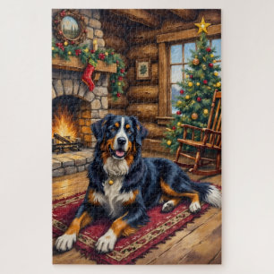 Oude Berghond Knus Kerst Kabinet Legpuzzel