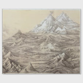 Oude bergkaart Peru (1865)  Cadeaupapier (Vlak)