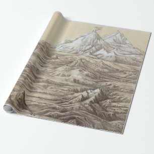 Oude bergkaart Peru (1865) Cadeaupapier