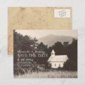 Oude  Bergkerk Save the Date Aankondigingskaart (Voorkant / Achterkant)