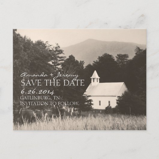 Oude  Bergkerk Save the Date Aankondigingskaart (Voorkant)