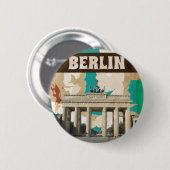 Oude Berlijnse Reisposter Ronde Button 5,7 Cm (Voorkant /achterkant)