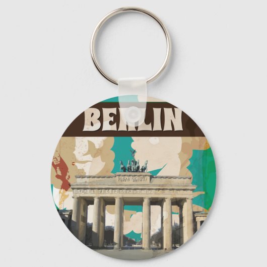 Oude Berlijnse Reisposter Sleutelhanger (Voorkant)