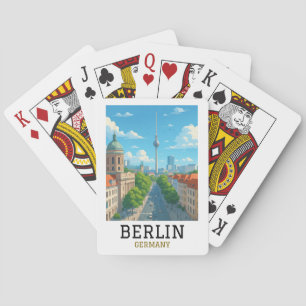 Oude Berlinale Silhouette Televisietoren Gezicht o Pokerkaarten
