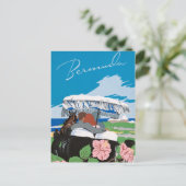 Oude Bermudareisposter Kunst van Adolph Treidler Briefkaart (Staand voorkant)